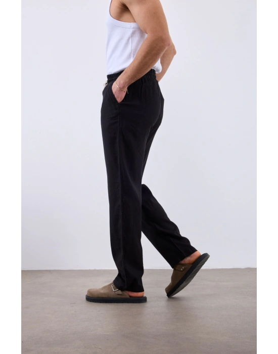 Keten Pantolon Siyah