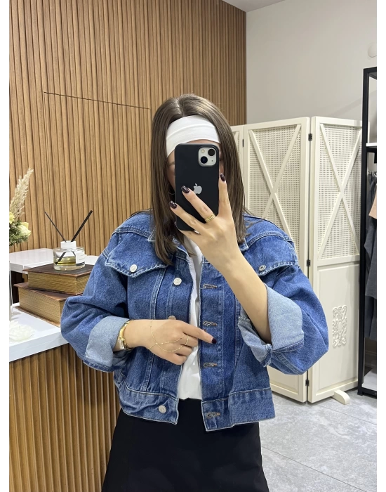 Koyu Lacivert Denim Ceket