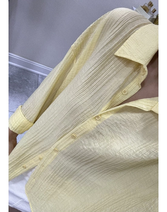 Marka Model Gofre Sarı Gömlek