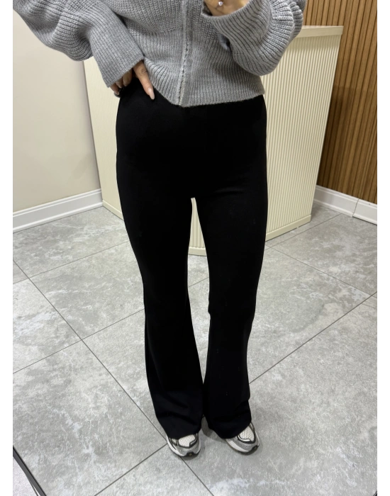 Marka Model İspanyol Paça Tayt Siyah