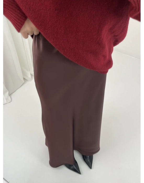 Marka Model Kahve Saten Etek