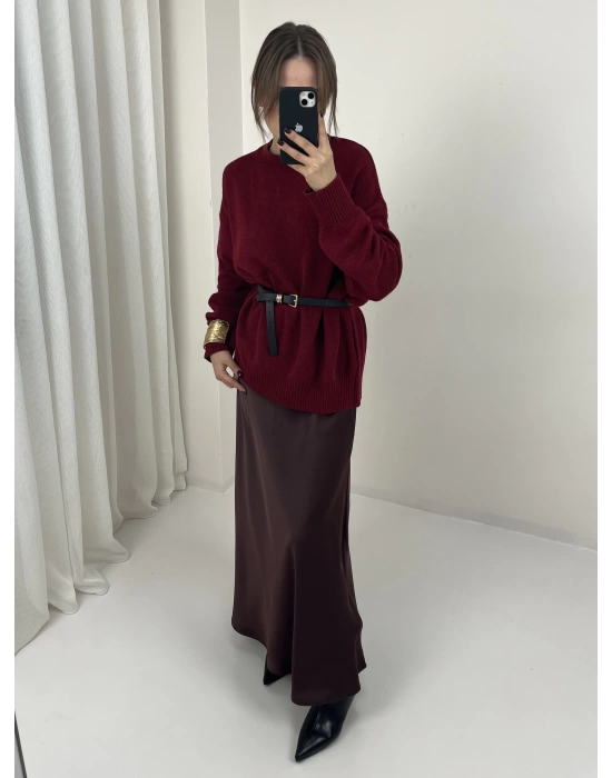 Marka Model Kahve Saten Etek