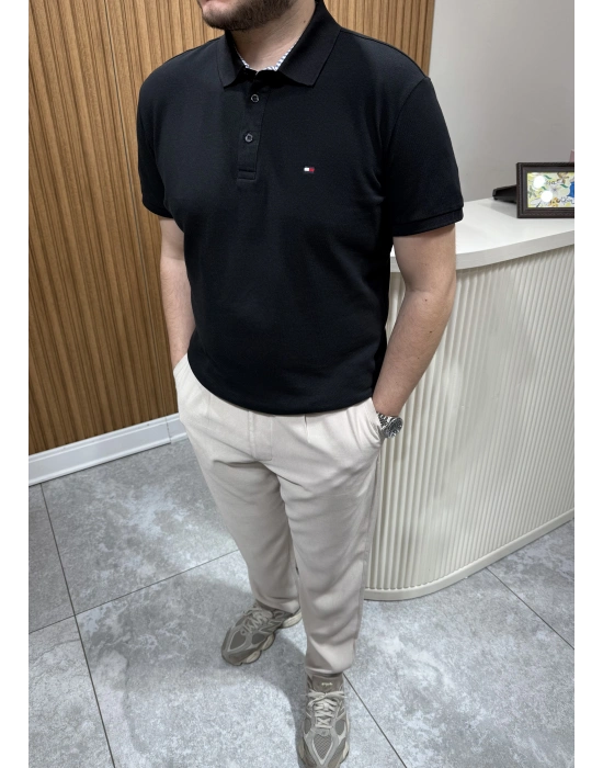 Marka Model Polo Yaka Tshirt Siyah