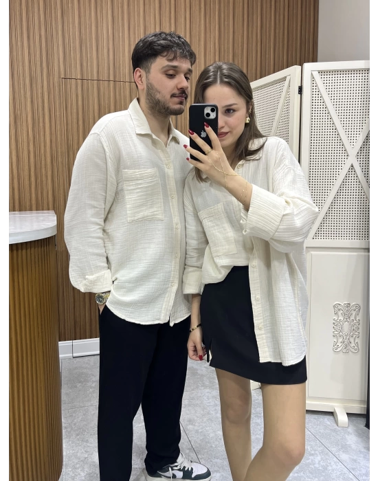 Müslin Gömlek Bej