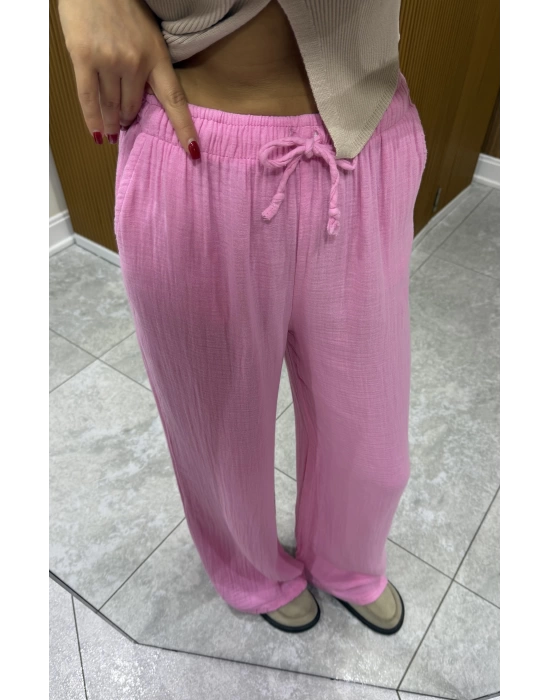 Pembe Müslin Pantolon