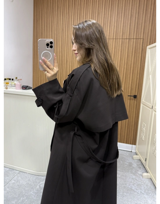 Poliviskon Premium Kahve Trençkot