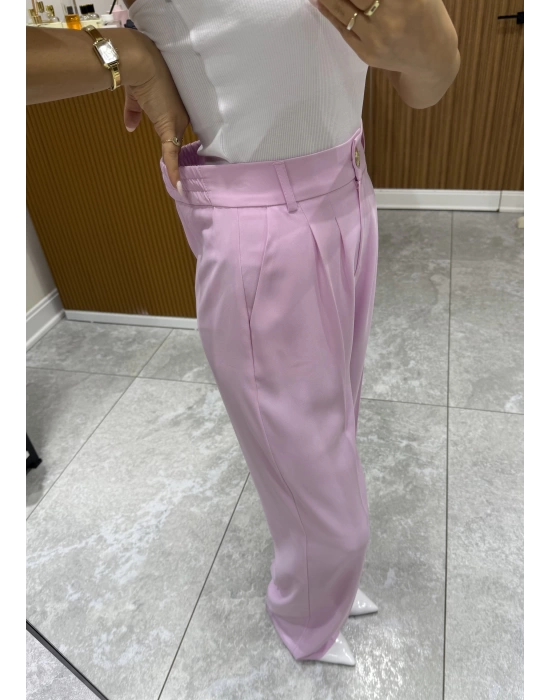 Premium Palazzo Pembe Pantolon