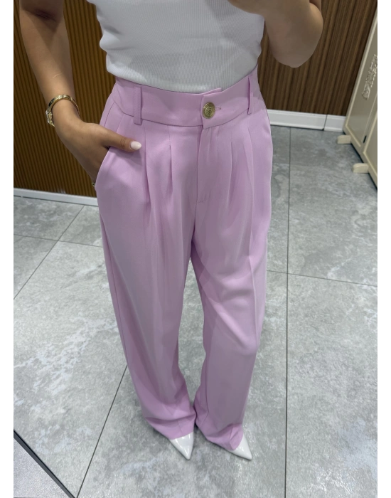 Premium Palazzo Pembe Pantolon