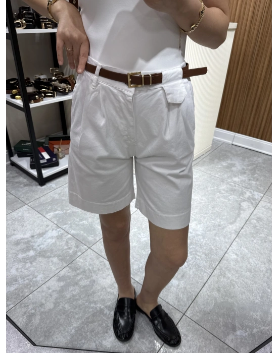 Zra Şehir Boy Şort Beyaz