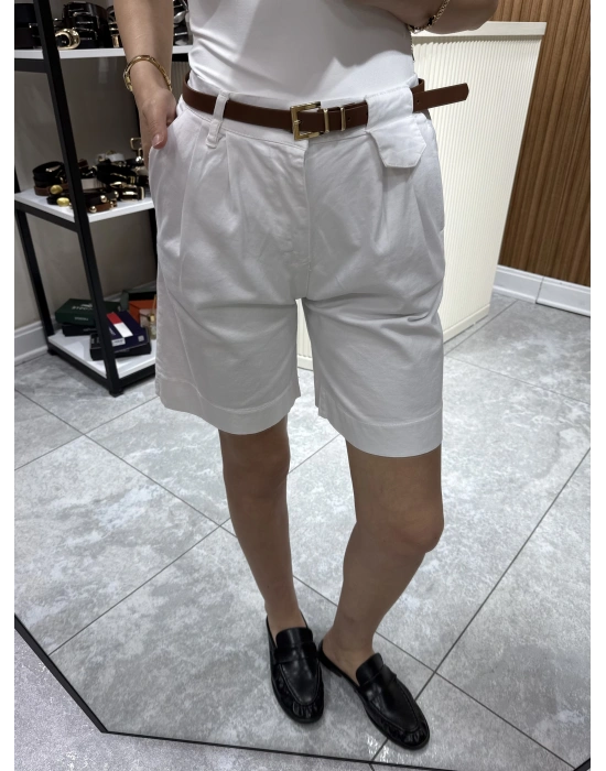 Zra Şehir Boy Şort Beyaz