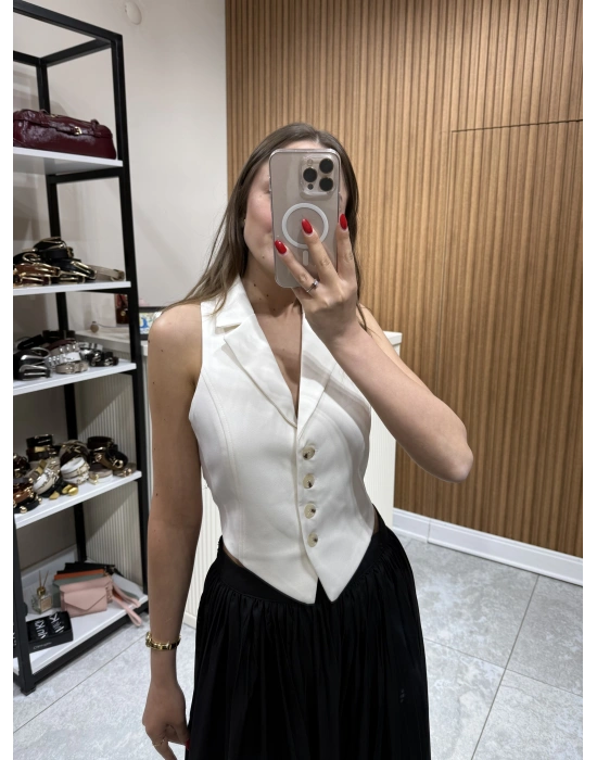 Zra Yelek Beyaz