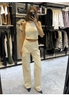 Marka Örgü Crop Bej