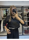 Marka Oversize Gömlek Siyah