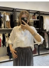 Marka Oversize Gömlek Beyaz