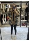 Marka Model Peluş Leopar Ceket