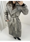 Premium Yıkamalı Deri Trench Kaban