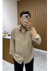 Tensel Sütlü Kahve Gömlek