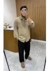 Tensel Sütlü Kahve Gömlek