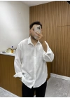 Tensel Oversize Beyaz Gömlek