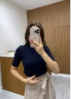 Fitilli Kısa Kol Kazak Lacivert