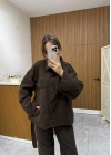 Bel Kuşaklı Denim Ceket Kahve