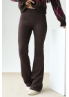 Marka Model İspanyol Paça Tayt Kahve