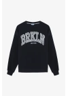 Nakış Detaylı Sweatshirt Lacivert