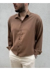 Tensel Kahve Gömlek