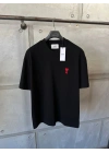 Marka Model Kalp Nakışlı Tshirt Siyah