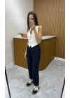 Arkası İpli Beyaz Yelek