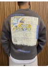 Baskılı Sweat Antrasit