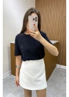 Beyaz Şort Etek