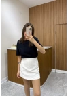 Beyaz Şort Etek