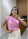 Bisiklet Yaka Pembe Merserize