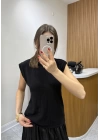 Bisiklet Yaka Siyah Merserize
