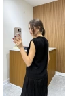 Bisiklet Yaka Siyah Merserize