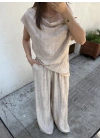 Bluz Pantolon Takım Bej