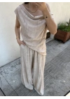 Bluz Pantolon Takım Bej