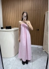 Boyundan Bağlamalı Salaş Elbise Pembe