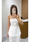 Büstiyerli Beyaz Takım