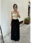 Dökümlü Pantolon Siyah