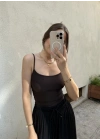 İp Askılı Atlet Kahve