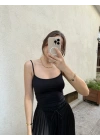 İp Askılı Atlet Siyah