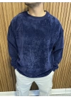 Kadife Lacivert Sweat