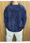 Kadife Lacivert Sweat