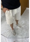 Keten Beyaz Şort