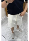 Keten Beyaz Şort
