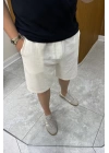 Keten Beyaz Şort