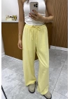 Keten Pantolon Sarı