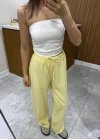 Keten Pantolon Sarı